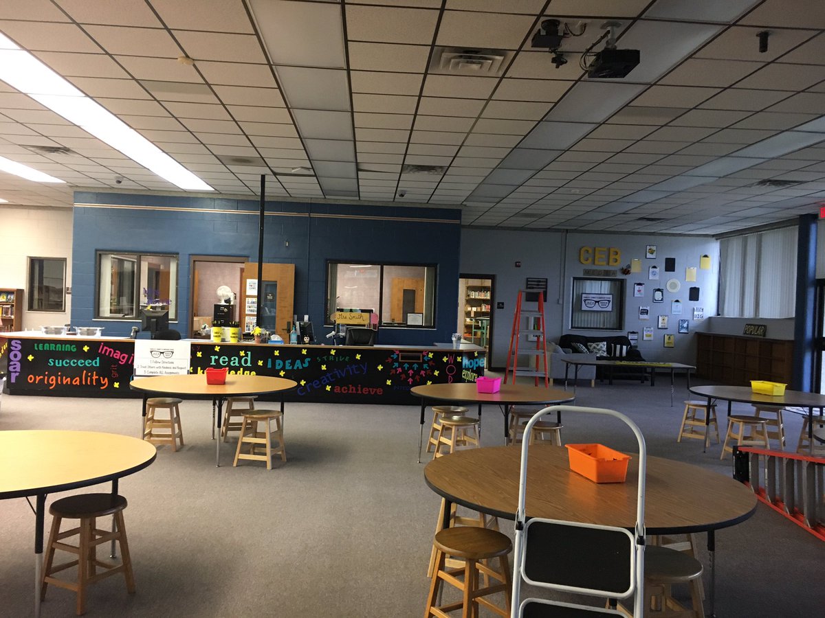 MrsLauraESmith's tweet photo. Missed #daymaker yesterday because I was so tired I fell asleep immediately when I got home. Today’s is @MarkASmith86 for coming to school to help with tons of things. Also excited to start getting stuff hung up post painting! #FocusedOnSuccessCEB https://t.co/StfefPnSOy