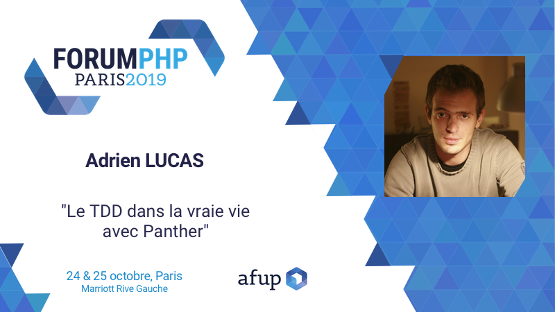 Panther s'impose progressivement comme un outil de test de référence… <a href="/adrienlucas/">Adrien LUCAS</a> nous en parlera dans son talk programmé au #ForumPHP 2019 le 25 octobre à 10h15, et il nous en parle d’ores et déjà dans l’interview du jour ! 
▶️ event.afup.org/forumphp2019-i…
