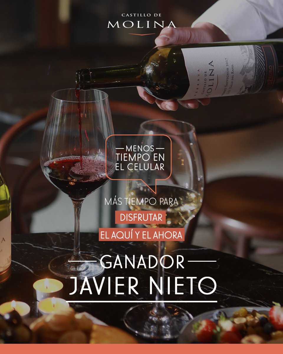 Felicitamos al ganador de nuestro último sorteo: ¡Javier Nieto! El compartió su tiempo en el celular con nosotros y ahora lo invitamos a transformarlo en tiempo para disfrutar el aquí y el ahora. Recibirás un correo electrónico para coordinar la entrega del premio.