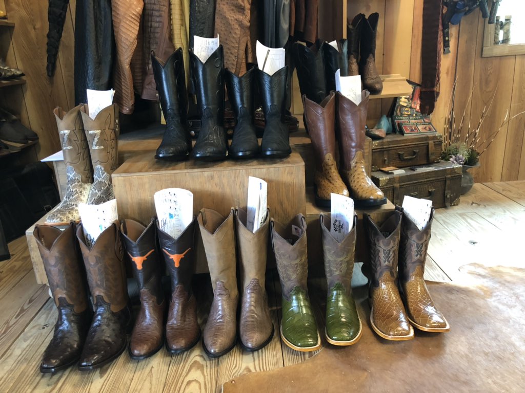 meyer_ranch's tweet photo. New shipment of custom boot orders just arrived from our amazing artisans in El Paso. Can’t wait to ship out to our customers. They are going to be so excited to receive their boots. #meyer_ranch #madeintexas #customboots #alligator #ostrich #rattlesnake #elephant #TrophyHunting https://t.co/1jmFLUBKSK