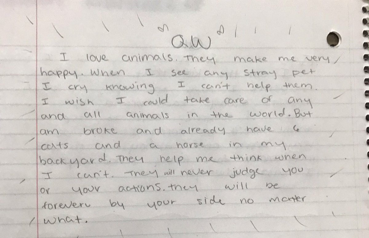 AshleyHLang's tweet photo. Just a small selections of quick writes from this week. Students had only 3 minutes, and they have already created some great rough drafts that are ready to be polished! #spartanslearn #spartansWRITE #phsfocus2020 https://t.co/ADnPzSYCW1