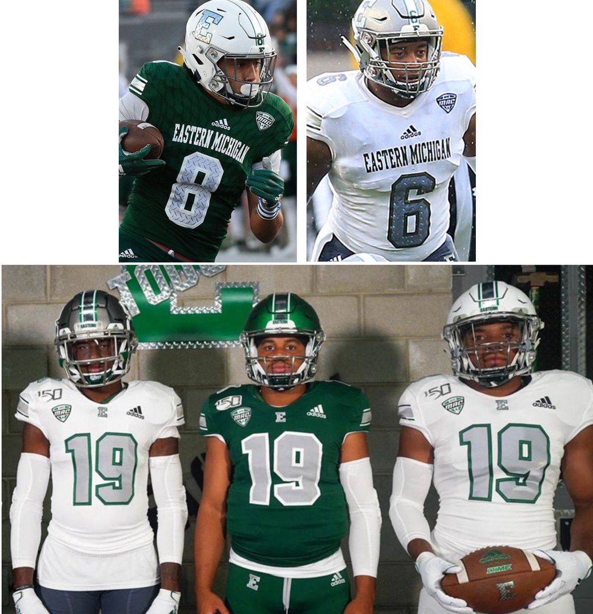 Paul Lukas On Twitter Comparison Of Eastern Michigan Uniforms Old Versions On Top New On Bottom