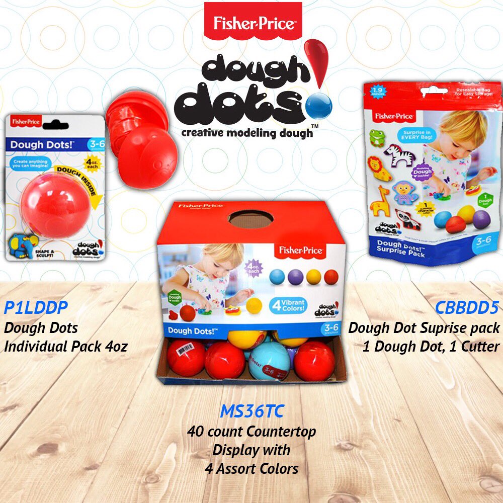 UPDInc's tweet photo. Squeeze it!🔵 Mold it!🔴 Smash it!⚪️ Individual @doughdots packs are available.
.
#WHOLESALE only - #ToyStory #FisherPrice #Mattel #LOL #Disney #Frozen2  #Mickey #Barbie #DoughDots #DCcomics #Marvel  #StarWars #HotWheels #WWE #Upd #Slime #Backpacks #Toys https://t.co/xR5UyRX5BX