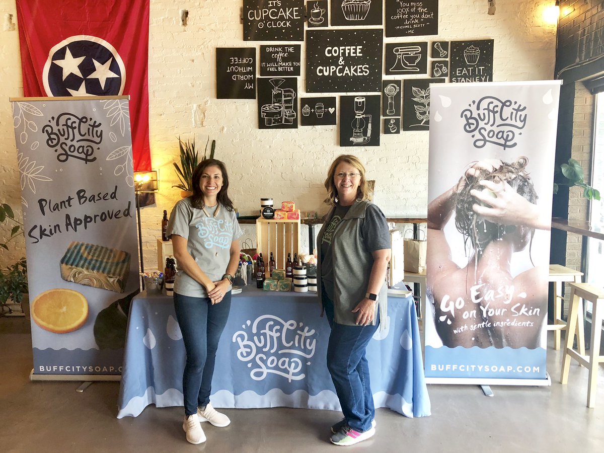 WeakleyCountyTN's tweet photo. Martin’s newest business #BuffCitySoap pop-up at Martin Coffeehouse @BaristaMC in downtown #MartinTN from 11-2 today! Don’t miss it!  Buff City grand opening on 8/24 #Partnerships #Community #WeakleyStrong #WeakleyCountyTN https://t.co/zZXObCcpDc