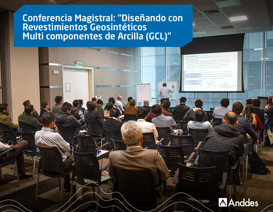 _anddes's tweet photo. Les compartimos las fotografías de lo que fue la Conferencia Magistral “Diseñando con Revestimientos Geosintéticos Multi componentes de Arcilla (GCL)” organizada por Anddes y NAUE. Agradecemos al profesor Kent P. von Maubeuge por su magnífica y detallada presentación.

#Anddes https://t.co/uEbGyEDT1u