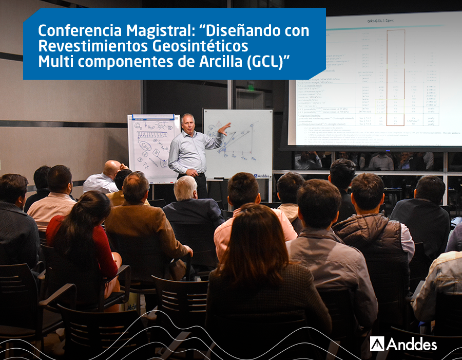 _anddes's tweet photo. Les compartimos las fotografías de lo que fue la Conferencia Magistral “Diseñando con Revestimientos Geosintéticos Multi componentes de Arcilla (GCL)” organizada por Anddes y NAUE. Agradecemos al profesor Kent P. von Maubeuge por su magnífica y detallada presentación.

#Anddes https://t.co/uEbGyEDT1u