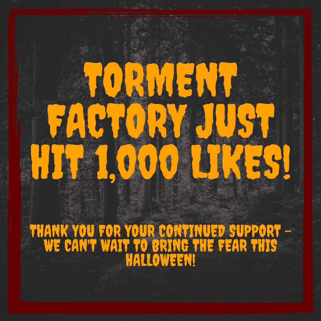 tormentfactory's tweet photo. Thank you guys SO MUCH! We can’t wait to show you what we’ve got planned for all of our haunts this year... https://t.co/ktkB4dzj9R