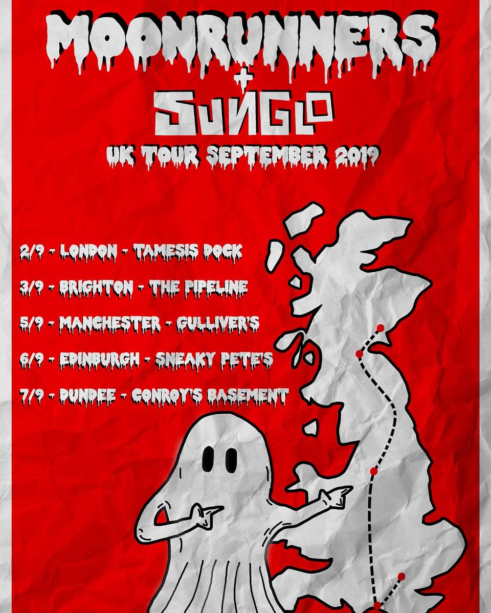 BOOOOOM!

5 UK dates across 6 crazy days with 2 Scottish heart throbs.

Super excited to get on the road with Moonrunners, come to a show and get sweaty with us.

#unsigned #grunge #alternative #newmusic #tour #london #brighton #manchester #edinburgh #dundee
