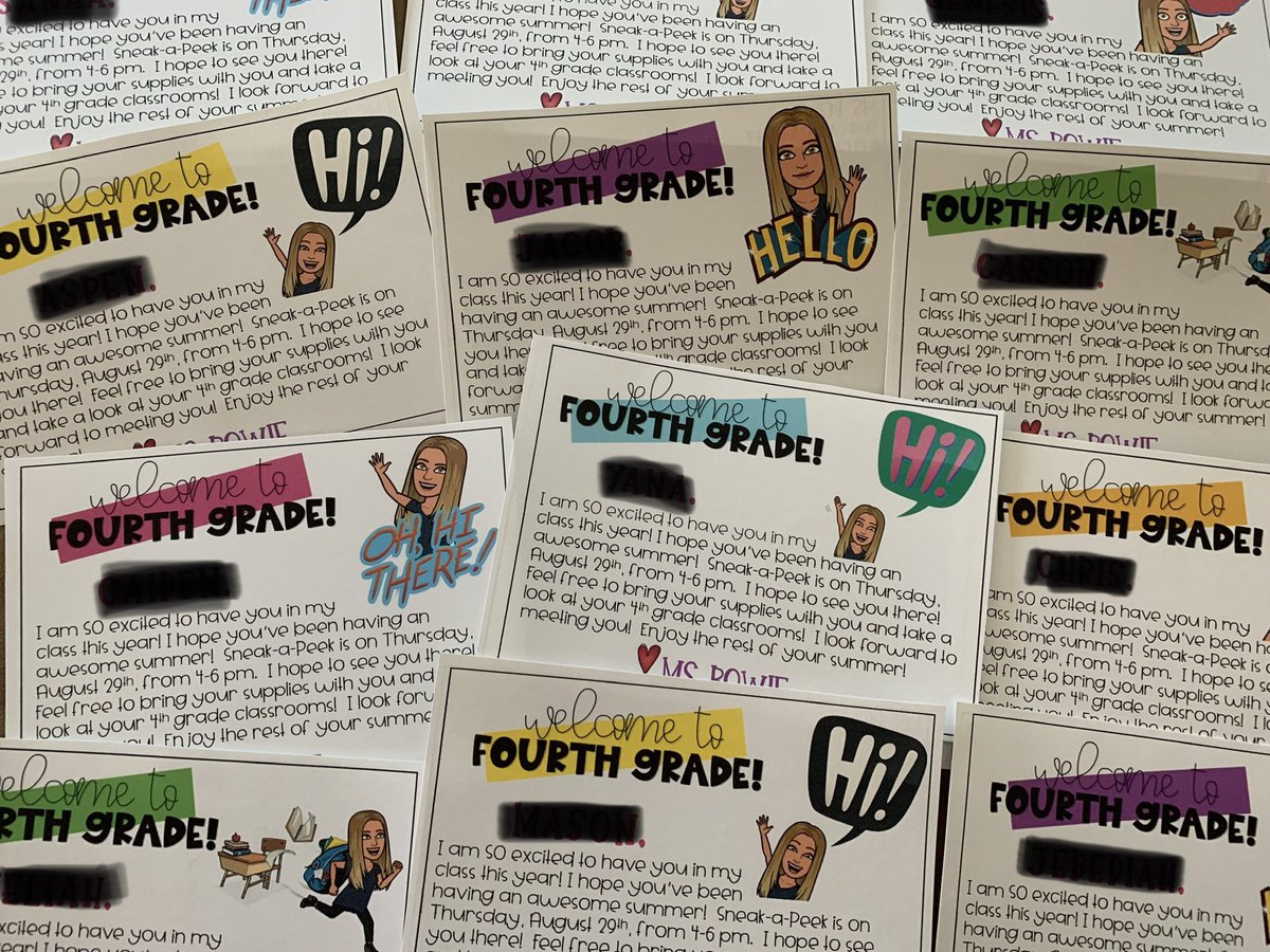 I always get so excited about this time of year! Just finished my welcome back postcards and heading off to mail them! Can’t wait for school! #backtoschool #4thgrade <a href="/SenecaElem/">Seneca Elementary</a> <a href="/BaltCoPS/">Baltimore County Public Schools</a>