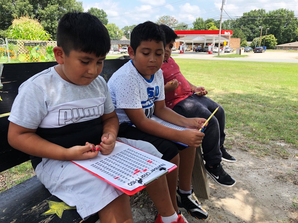 msbnpate's tweet photo. Math in the garden with my 1st graders! They kept saying “this is SO much fun!” 🥰 @eaepanthers #esl https://t.co/xScqMKPe4x