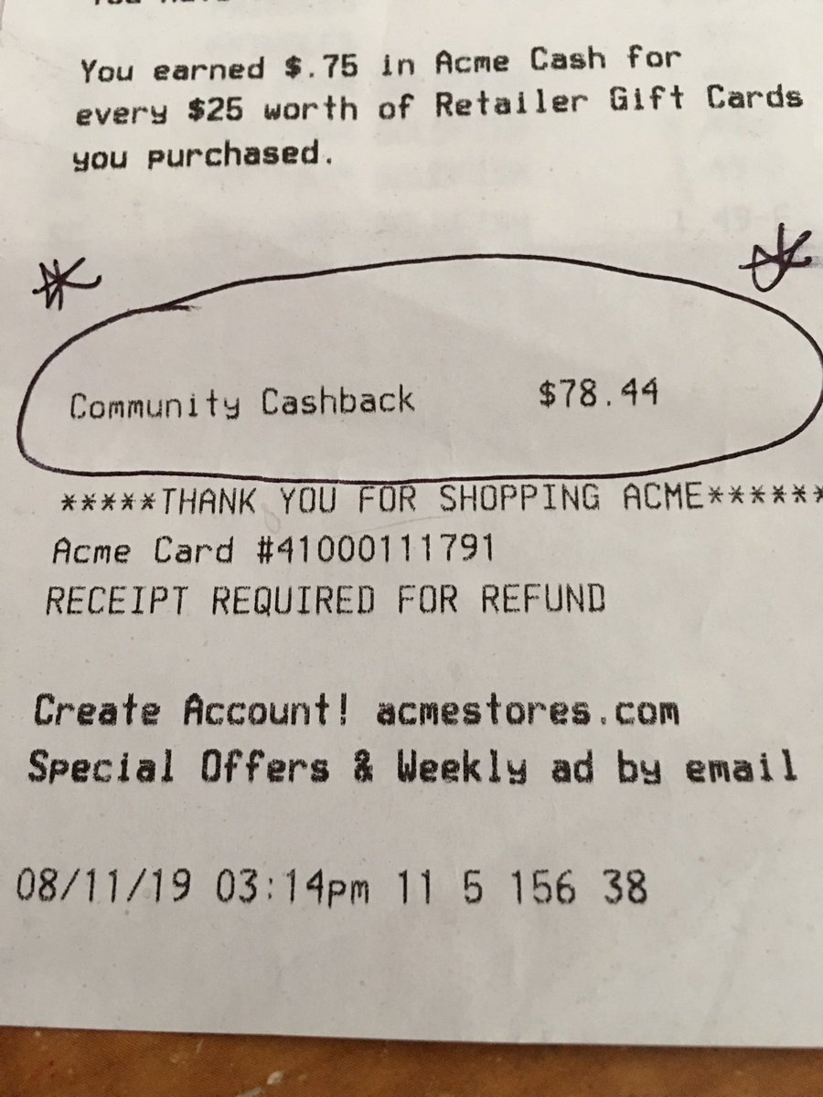 pta_tms's tweet photo. The Acme Community Cashback Program has begun!!! Please save any receipts with Cashback amounts &amp; turn them into the TMS office for PTA. We will earn 5% of the Community Cashback amount on each receipt!!! See below for info &amp; store products that qualify for the program! https://t.co/TBNuViuVE7