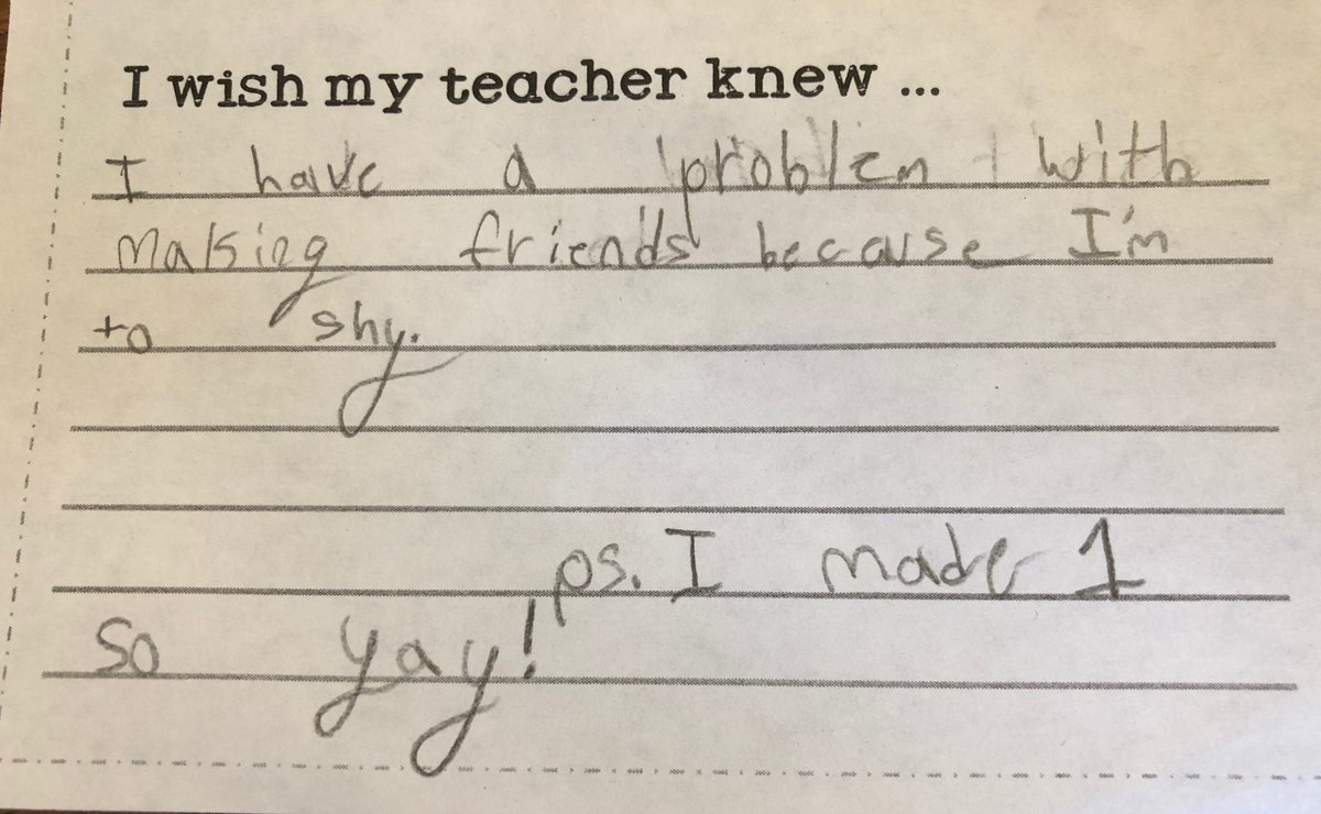I asked all 150 of my kids to write me a note, 'I wish my teacher knew...' 🥰 #soyay #friendsareimportant