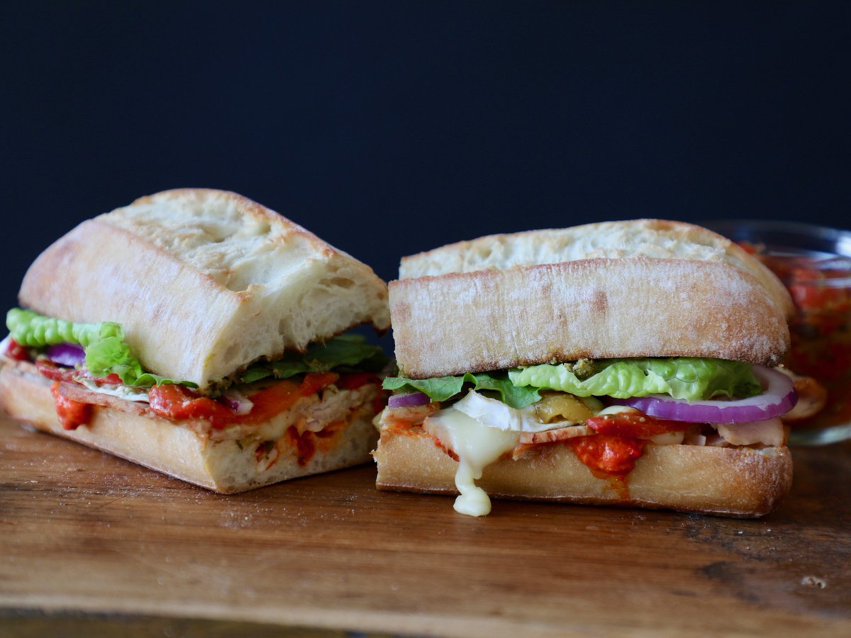 ChachisSandwich's tweet photo. MENU / Some hot new sandwiches on the Chachi’s menu like the new Turkey sandwich with Roast Turkey Breast, Brie, Pesto, Sundried Tomato Aioli, Roasted Red Pepper, Red Onion &amp; Romaine. 🔥

For our friends in Winnipeg, we’ll be launching our new menu in a few short weeks! https://t.co/ez1XJigfrA