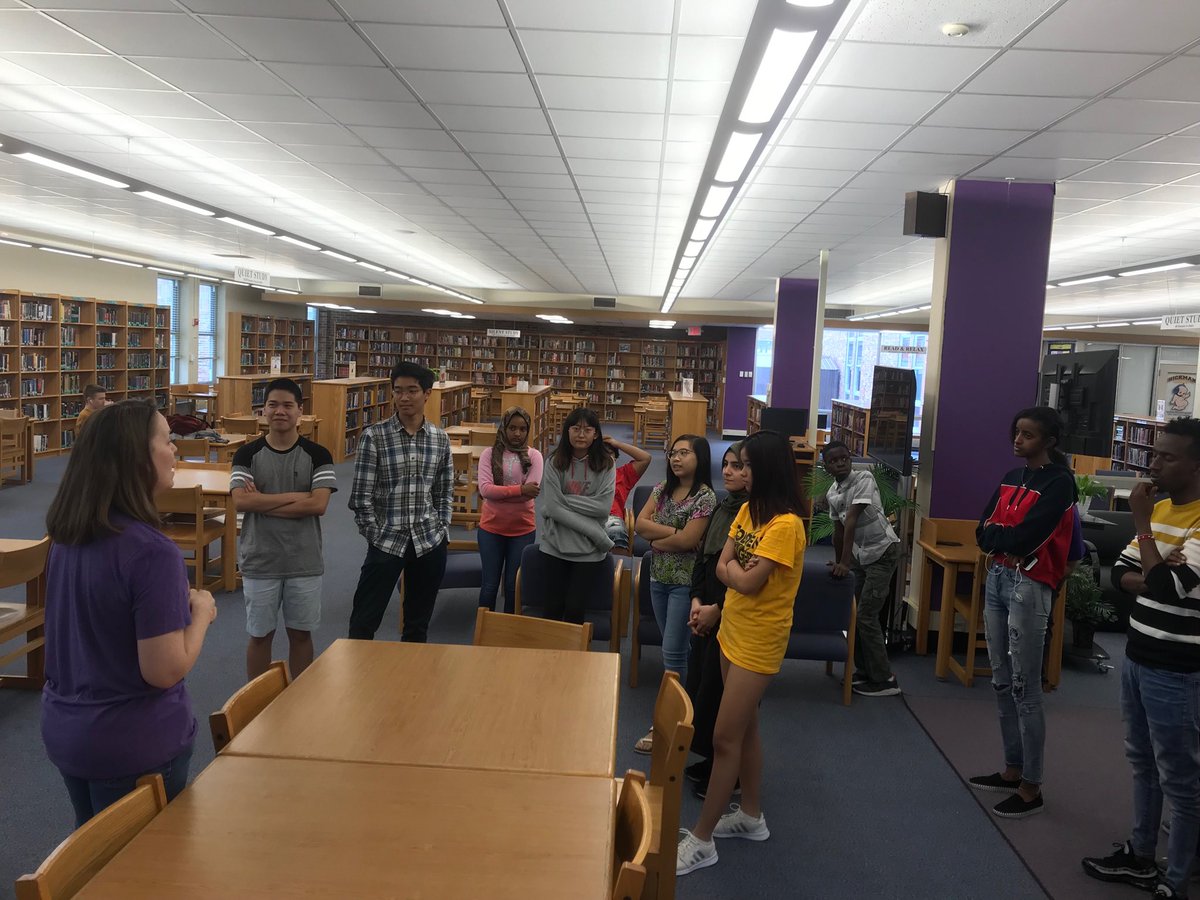 HHS EL Resource classes learning about the Media Center with Mrs. Foley! #worldleaders