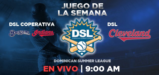 ligasmenores's tweet photo. La Cooperativa @Indiansbeisbol/@LosBrewers se entran a @Indiansbeisbol en la Academia de Cleveland en doble juego a partir de las 9:00 AM de este sábado en el Juego de la Semana de la @dsl_rd presentado para @ligasmenoresRD por @RadioDeporteVe https://t.co/1PgxgZaEYV