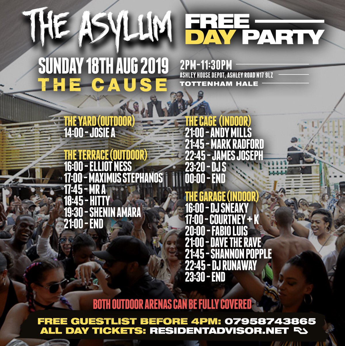 This Sunday’s set times 📝 ⁣⁣
Free before 4pm glist: 07958743865 📲 ⁣⁣£10 all day tickets:
bit.ly/causeasylum 💳