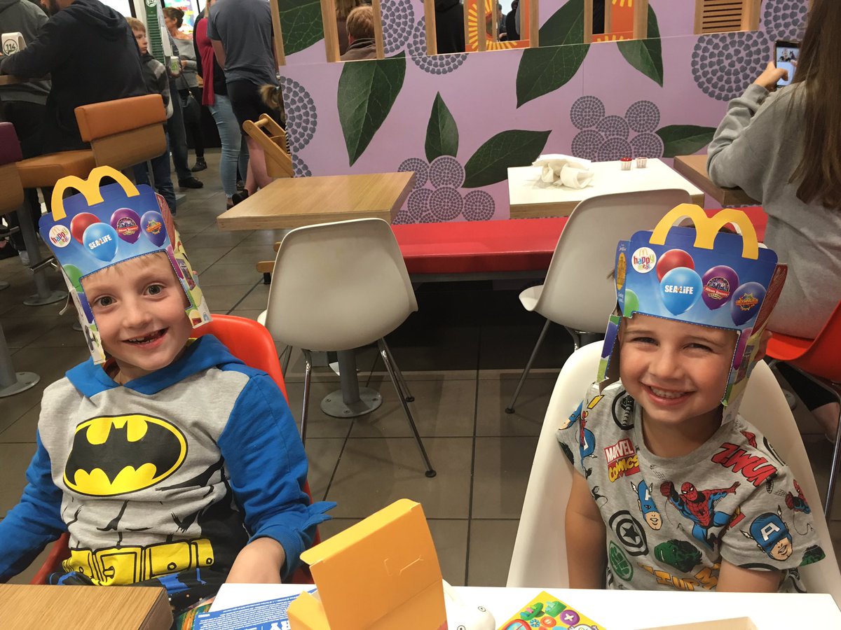 karenweeks79's tweet photo. @McDonalds found a solution to the non recyclable plastic toy and the kids had so much fun.... imagine how many designs you could have with the box! We couldn’t stop laughing and their genius idea 🙈😂 https://t.co/FlKDgXspVV