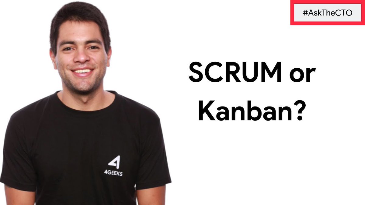 4GeeksGlobal's tweet photo. Is it better SCRUM or Kanban? #AskTheCTO https://t.co/8Ndrt7DGSp | https://t.co/HbSTebWJ8e