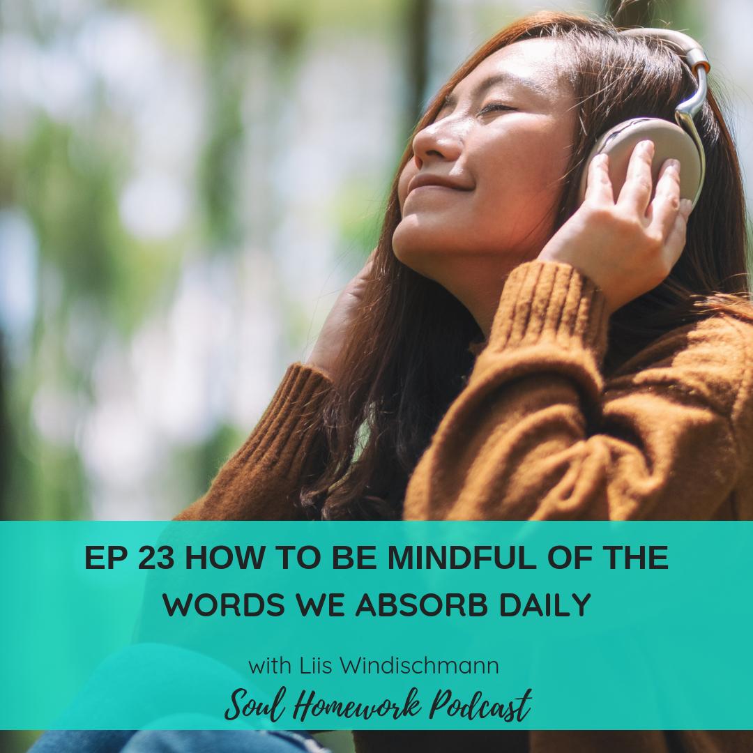 SoulHomework's tweet image. The words we see, hear, think &amp;amp; say daily matter. How to be more conscious of the energy we are absorbing regularly now on Episode 23 of the Soul Homework podcast. #ownyourshift liisonlife.com/podcast/ep-23-…