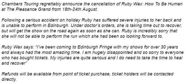 Ruby Wax OBE tweet media