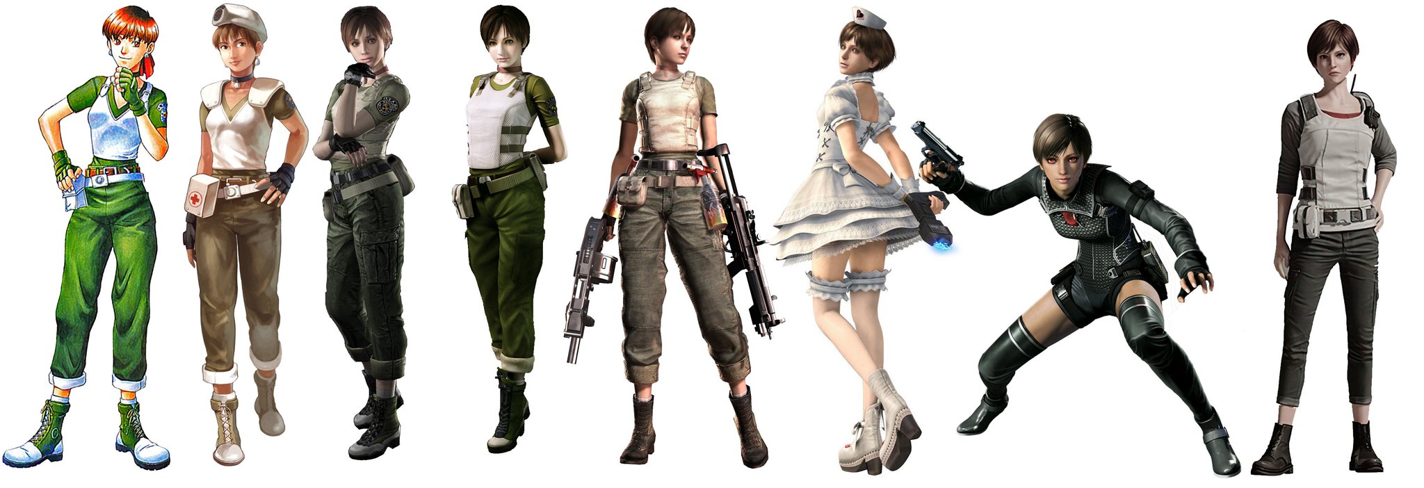 “Rebecca Chambers Evolution 1.) Resident Evil - 1996 2.) Resident Evil 0 - ...
