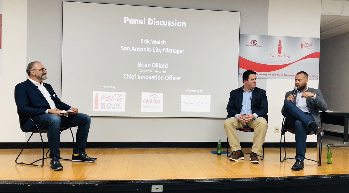 CLeRoyCavazos's tweet photo. #BrianDillard is third generation from #Eastside of @COSAGOV his Father #LenardDillard had a 47 year tenure with @CocaColaSWB @CocaColaCo here where he takes the stage today as our #ChiefInnovationOfficer for our city! #Leadership #Innovation #Empowerment @SAHispanicCC #ABLDP https://t.co/6tObaQ8JSi