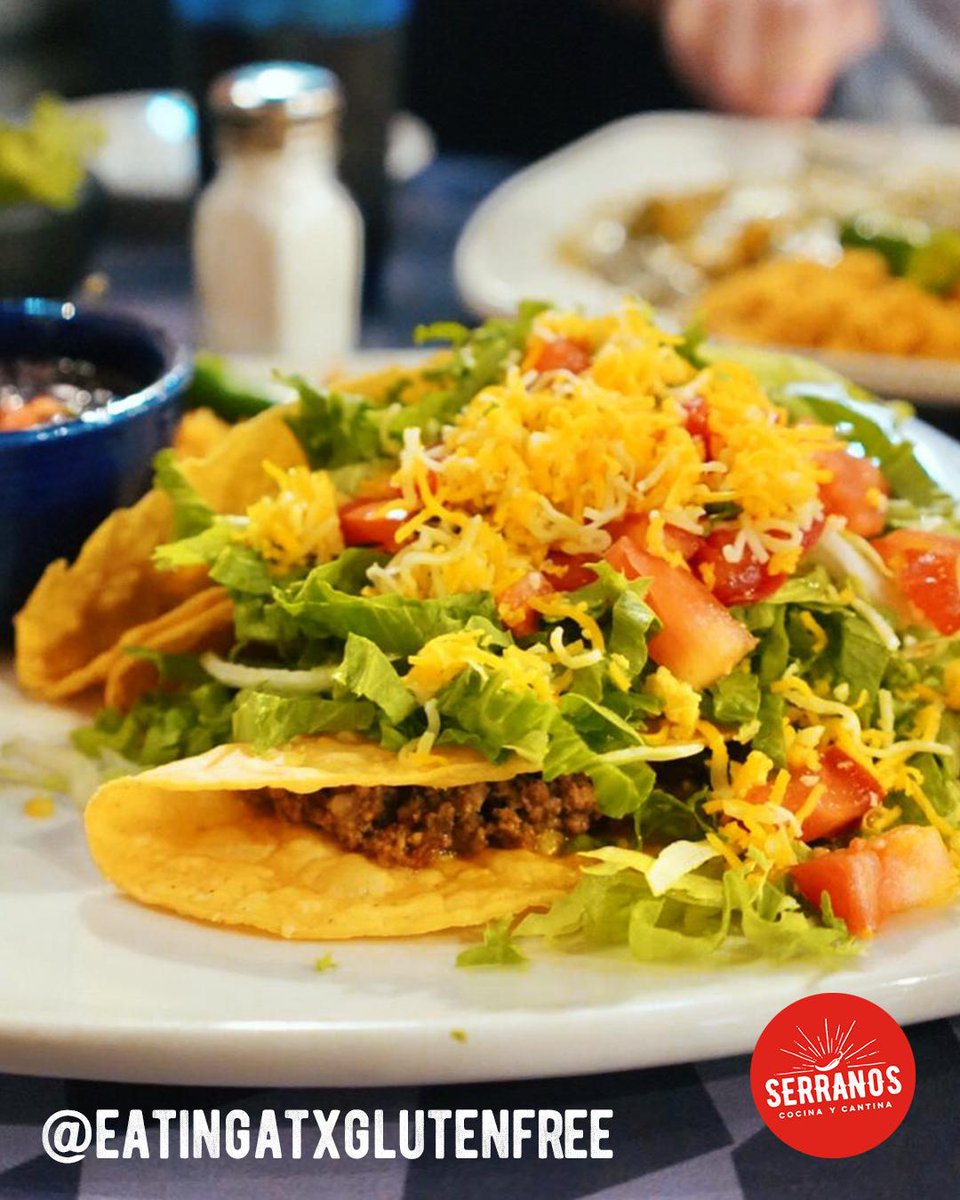 SerranosAustin's tweet photo. Did you know many of our menu options are gluten-free? How do crispy tacos sound? 🌮 https://t.co/wUyGrJtnbv