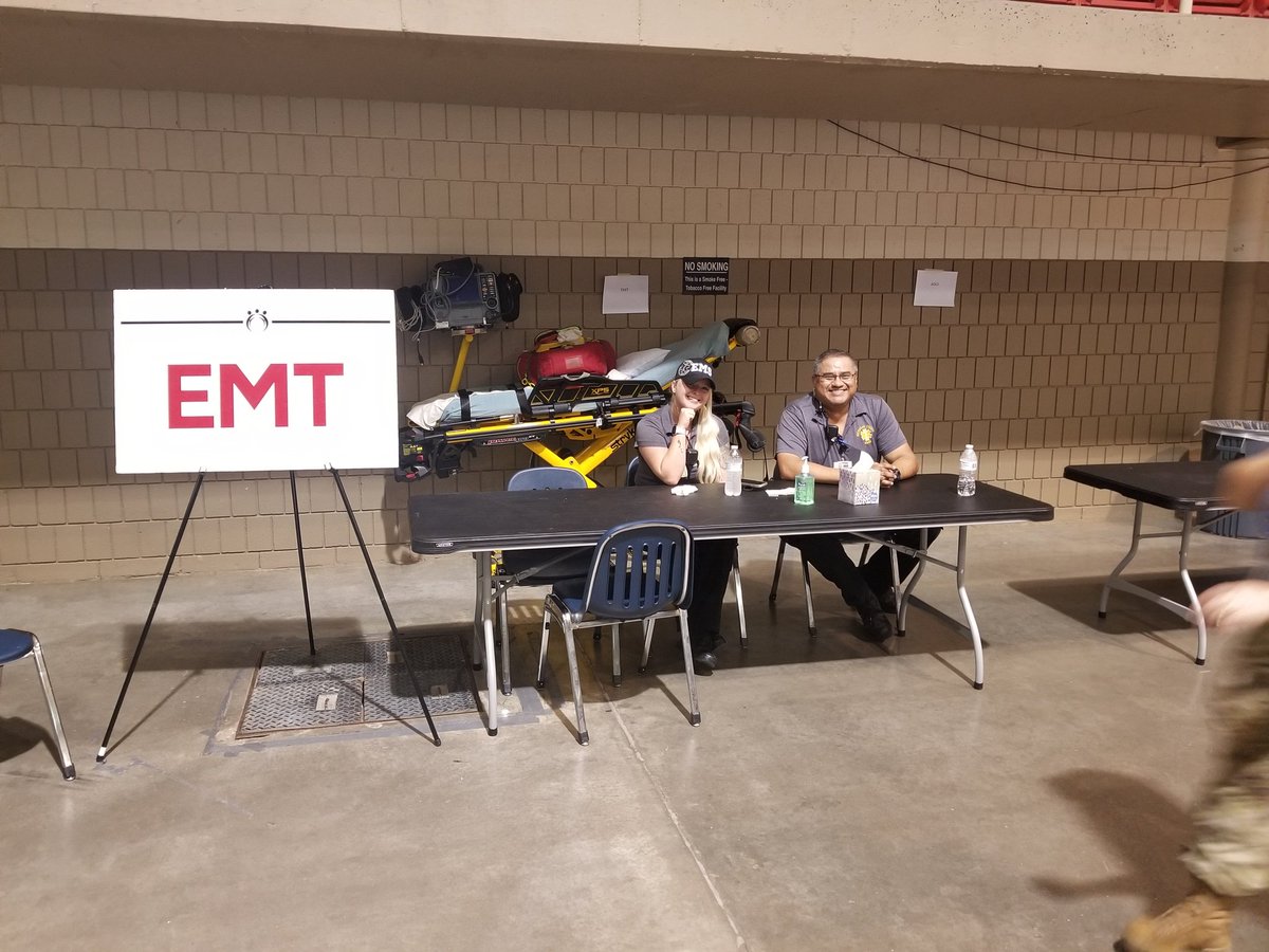 BCEMSMedics's tweet photo. @BCEMSMedics EMS Team Jose and Shelby are helping keep people safe at the Missouri Mission of Mercy dental clinic at the @stjosephmo Civic Arena today. Drop by and say hi. #momom #dental https://t.co/NT7llR43cO