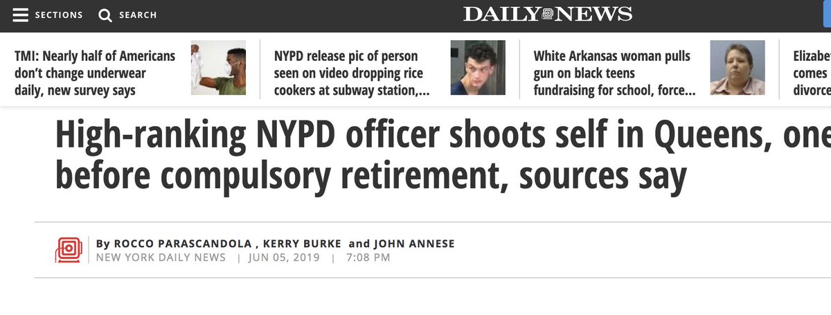 You read that right, 9 NYPD officers "committed suicide" this year....In particular, one high ranking NYPD officer, Steven Silks, committed suicide just one month before he would've been forced to retire from the force by age (he was about to turn 63)