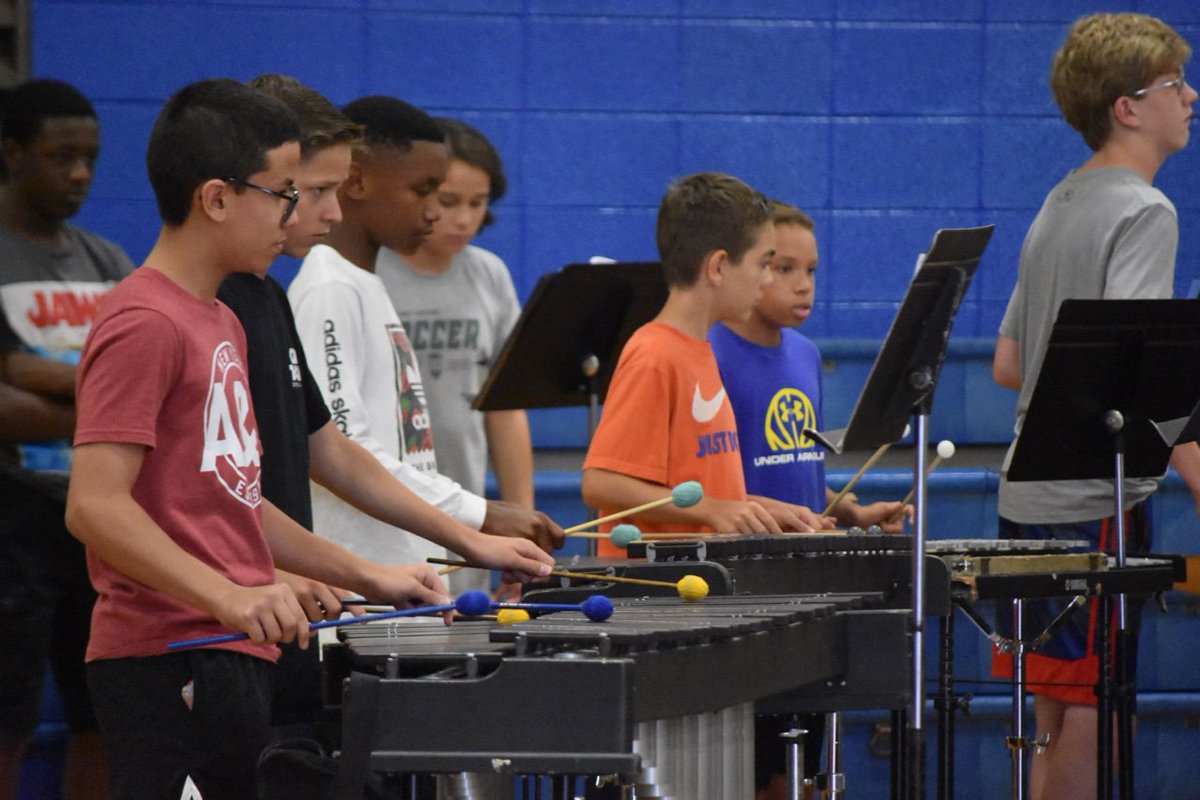 CCSD46's tweet photo. GMS students capped off a week of summer band with a concert/luncheon for parents & family. Touted as the "shortest concert GMS will ever have"; the band played three selections with an additional percussion feature piece. https://t.co/MdGZJWiJSg
#OneD46 #GMS50th https://t.co/3swY7uw7OE
