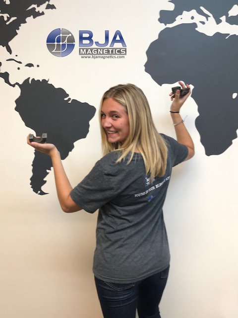 MagnetBJA's tweet photo. This girls got the world at her fingertips!  Thank you Gwen for your hard work during your internship at @MagnetBJA and best of luck in your Senior year!  #ourinternisbetterthanyours #summerintern2019 #permanentmagnets #micromagnets #magnet https://t.co/Y9UedQVQGf