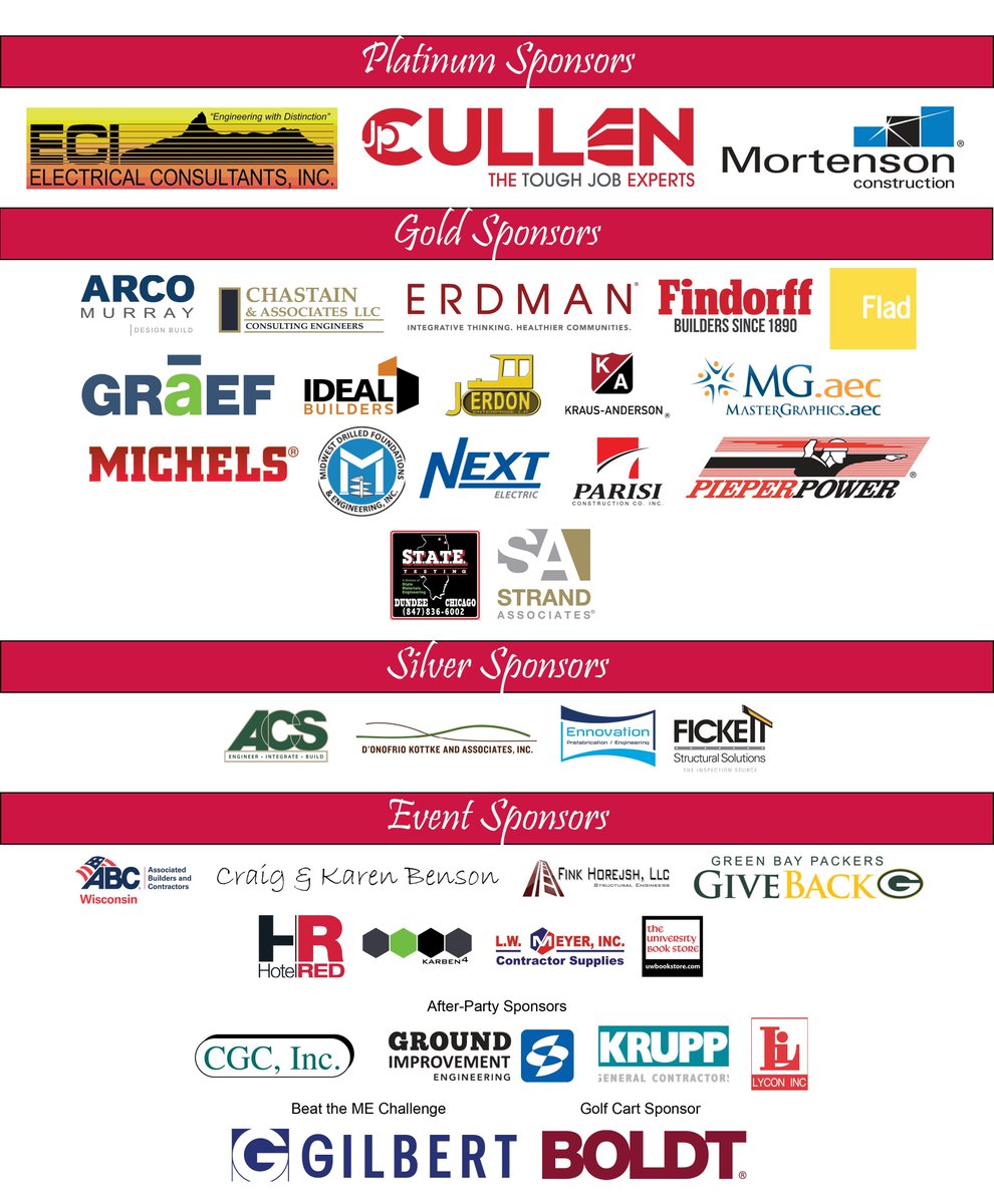 UWMadisonCEE's tweet photo. Thank you to our 2019 Golf Outing sponsors! The #CEEBadger family is grateful for your amazing support! https://t.co/6OC4oNVYlq https://t.co/PsHXuvagdr