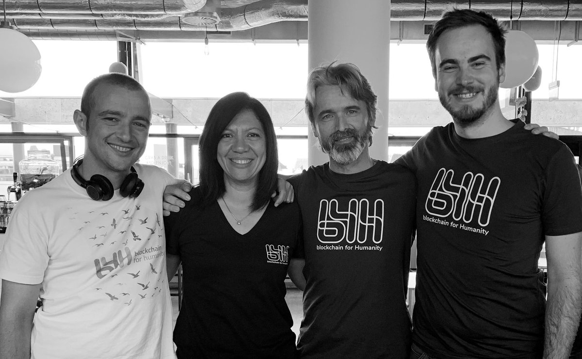 b4_humanity's tweet photo. Our core team and co-founders  @GraceTorrellas @vojtechsimetka @quijote30  @Ivankaleja will be coordinating the #Coalitions4GOOD node at the @web3summit #w3s2019 - stop by our node, meet the b4H team and why not join the coalition force as well? @coalitions4good https://t.co/asOhK1CWAY