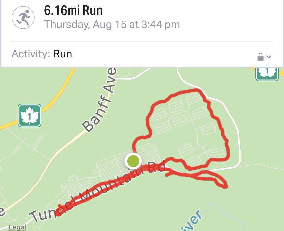 Denise13F's tweet photo. Yday was my last full day in Banff. I decided on trail running &amp; ran 6.16miles &amp; walked 2. Beat @Tim13S in scrabble &amp; enjoyed an evening date downtown Banff. #earthathon #RunningOnHope #JustOneSmallStepataTime #MentalHealthAwareness #CPTSD #PTSD #EndTheIgnorance
#EndTheStigma https://t.co/38aUqSWwra
