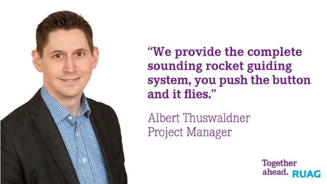 BeyondGravity_S's tweet photo. Albert Thuswaldner was always fascinated by Sounding Rockets, he even wrote his master thesis about it! #SoundingRockets https://t.co/Rt2QeSMDn7