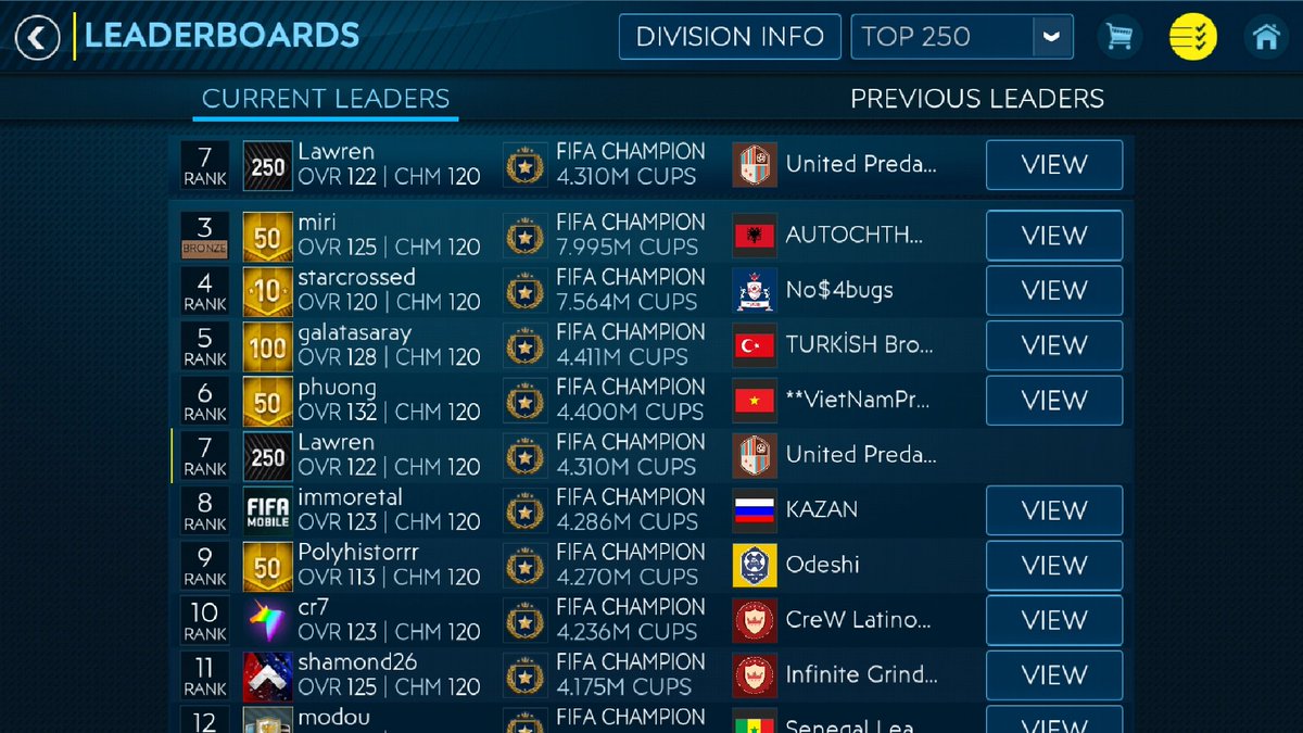 EagleFIFAMobile's tweet photo. I'm officially a top 10 player! 😍🤩 

#FIFAMOBILE @FIFAMobileDev @EAFIFAMOBILE https://t.co/usyjgmXcnU