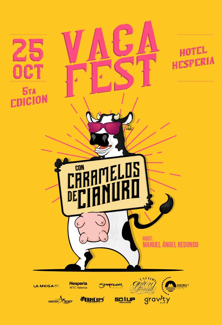 Lepsterband's tweet photo. El #VacaFest tendrá en esta Quinta Edición a Caramelos de Cianuro @CDCrock #CaramelosDeCianuro ¡Así de TREMENDA estará La Vaca.
Pendiente. #Rock #Festival #Música https://t.co/I1zfFwQkkb