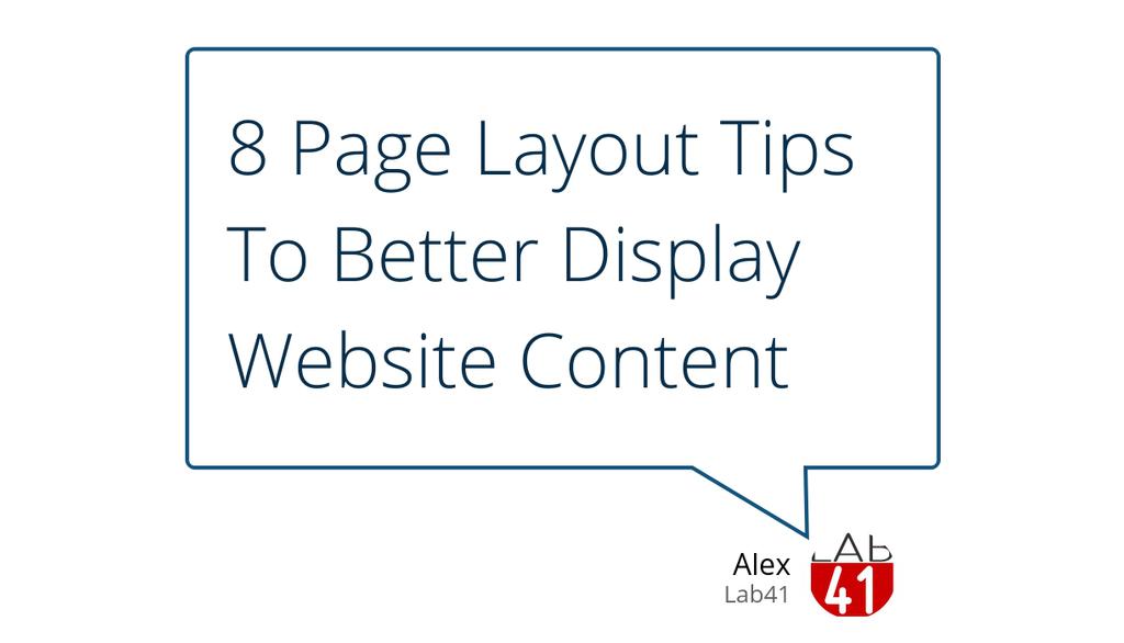 Lab41_'s tweet image. "Here are some of the checks that we use when choosing how to display content." lttr.ai/GmMX #PageLayout #HTML #DesignLayout #WebPageLayout #SearchEngineOptimization #SEO #Lab41 #WebLayouts #GoodWebsiteDesignSeries
