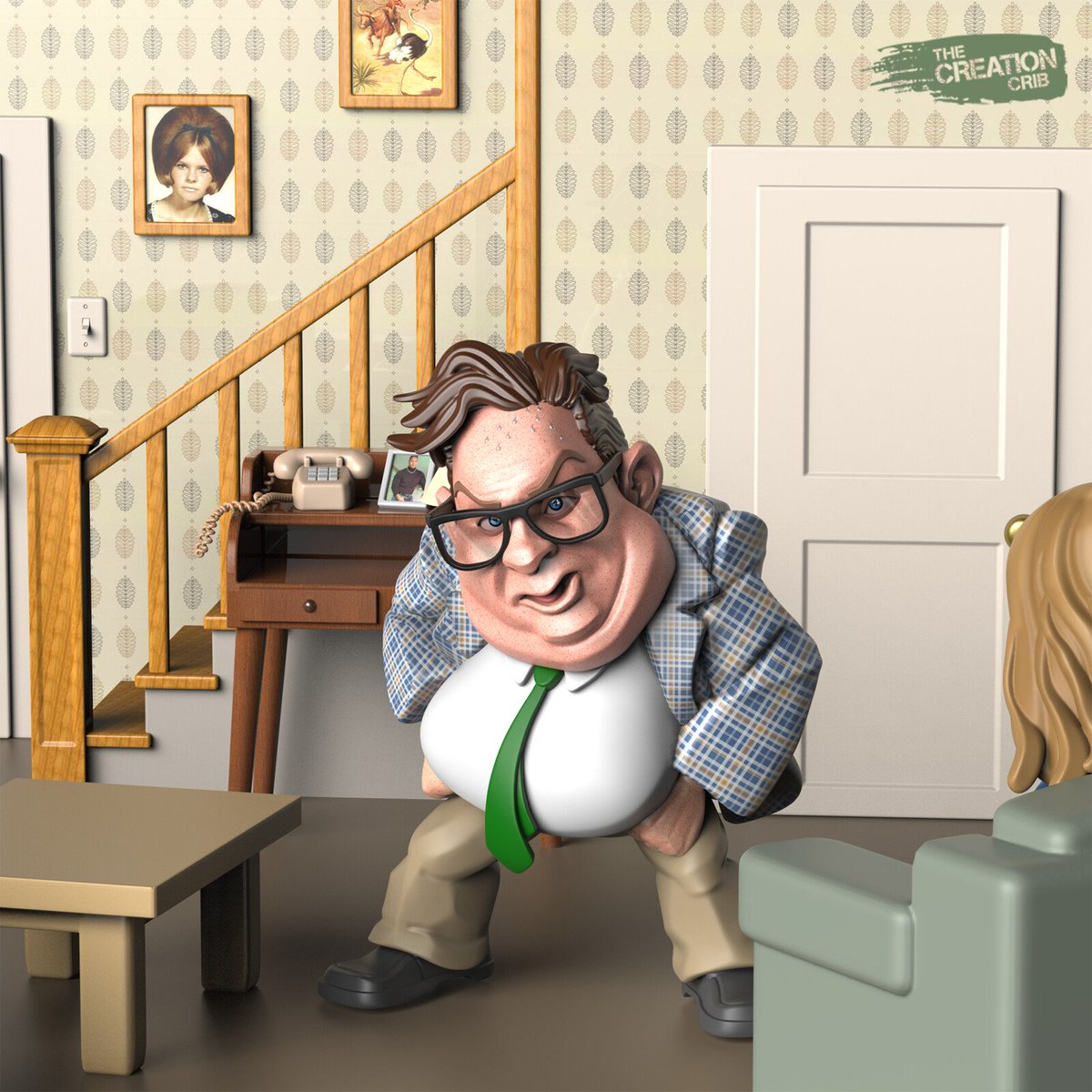 BaityMan's tweet photo. Matt Foley  fanart  #3dart #snl https://t.co/B4nrYs7AqB