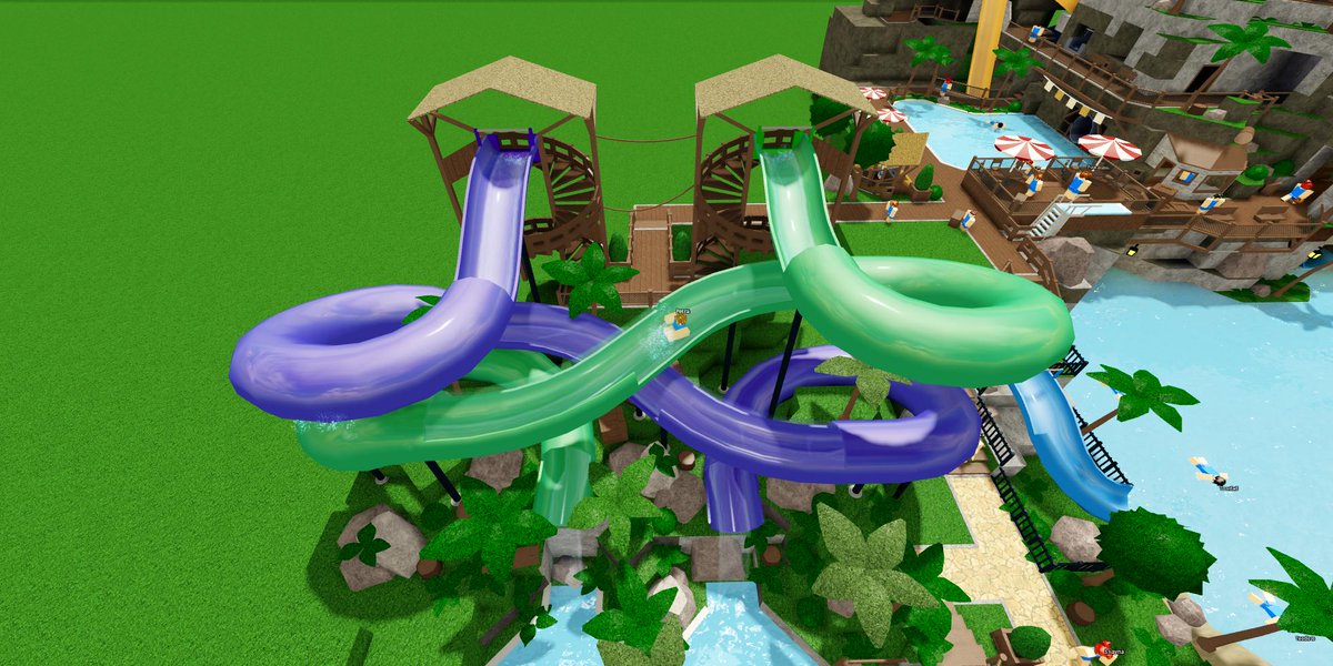 People Playing Roblox Water Park On Roblox