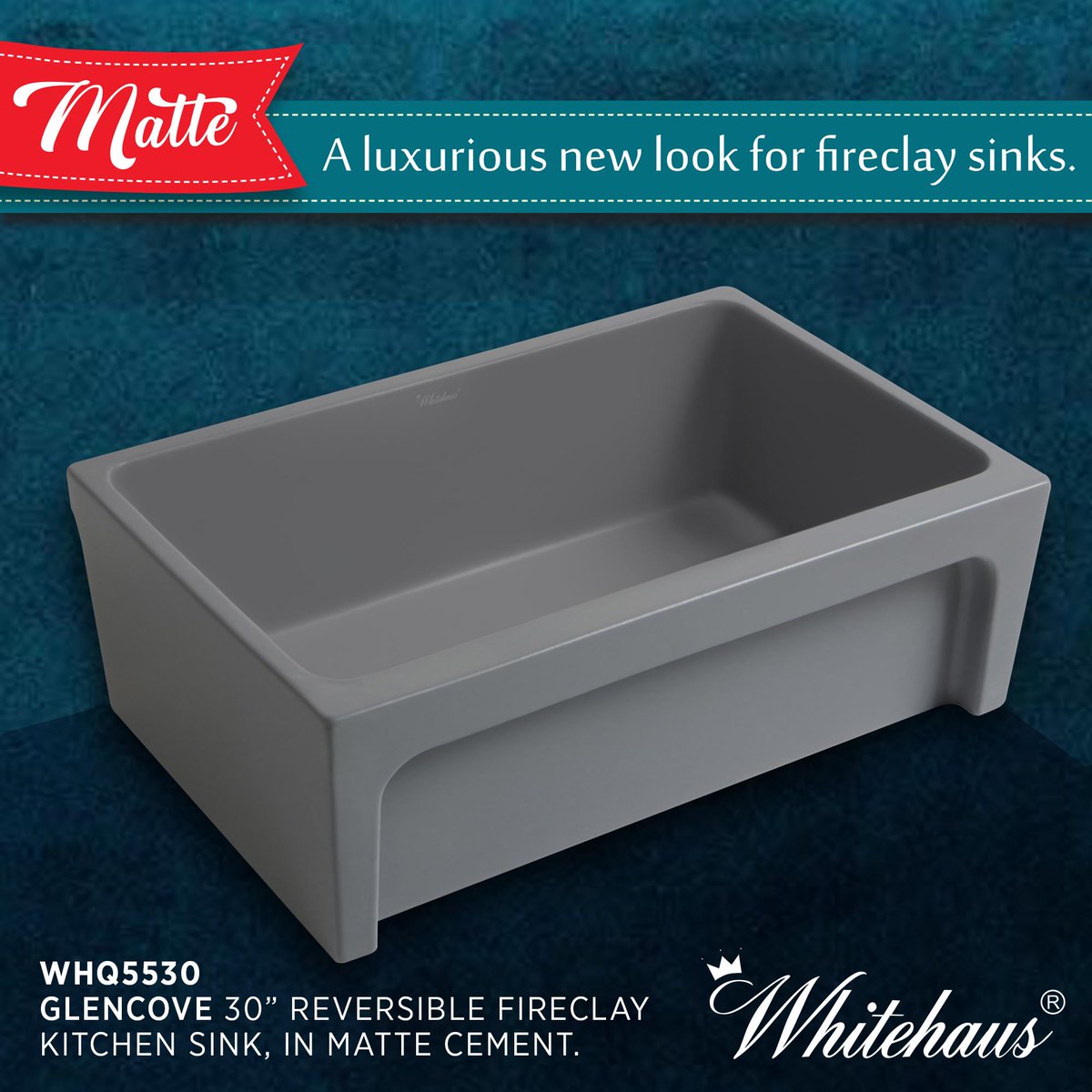 KBTrendsMag's tweet photo. NEW! Iconic fireclay sinks from Whitehaus Collection @WhitehausC  are now available in four stunning Matte finishes: Matte White, Matte Black, Matte Cement and Matte Light Cement.

https://t.co/mUaWRGs6OB https://t.co/67kMAwesgM