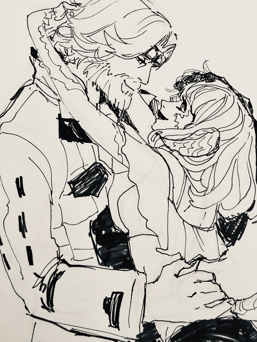 Here's some cidkiyo too while I'm feeling brave enough to post my wolnpc shippy stuff on main lol 