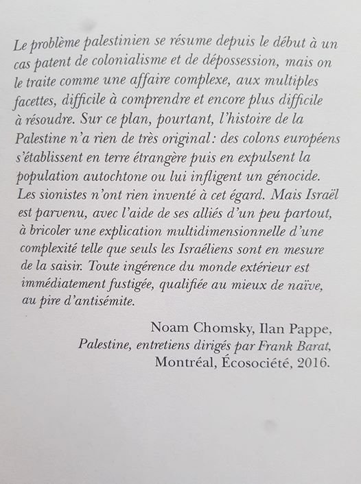 Le Bougnoulosophe Contactujfp Israel Palestine Deux Citations Qui Se Completent L Une De Noam Chomsky Et L Autre D Edward Said 1 T Co Rwb0pxp50y Twitter