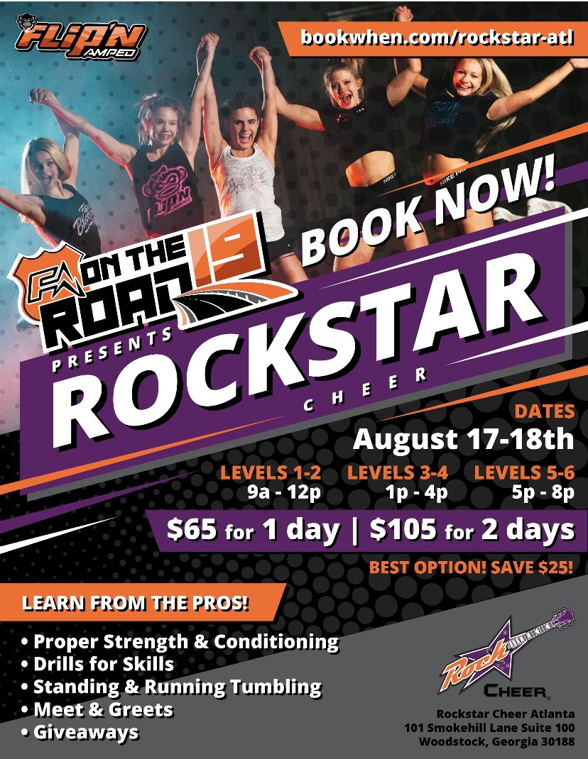 Today is the last day to sign up for the tumbling clinics. They will not take walk-ins so make sure you sign up by midnight today!  Don’t miss out on this amazing opportunity! 🤘🏻