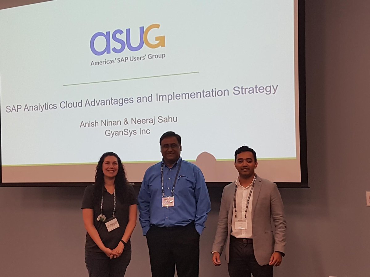 Asug_CTX's tweet photo. Huge #ThankYou to @GyanSys for being one of the sponsors who made the @ASUG365 Central Texas Chapter Summer Meeting possible.  Outstanding presentation on #SAC and implementation strategy! https://t.co/C9yLkRXRhm