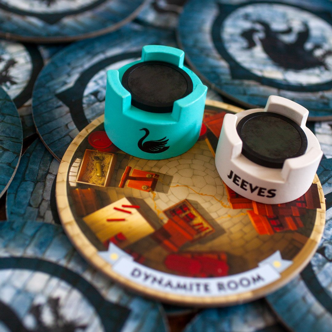 beziergames's tweet image. Teal player is ready to push down the explosive plunger while Jeeves will barely have time to escape!! #OneWeekUltimateWerewolf #PlayMoreGames