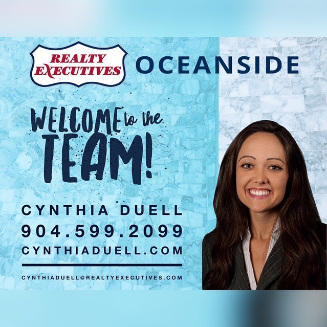 Here we GROW 🌱 again!! A BIG 🤗 WELCOME to our newest #Executive, Cynthia Duell!! We're so excited to have you! ✨ 💙 ✨ .
.
#welcome #realestate #realty #realtor #floridarealtor #palmcoast #flaglerbeach #jacksonville #reoceanside #realtyexecutives #… ift.tt/2ZcvhlL