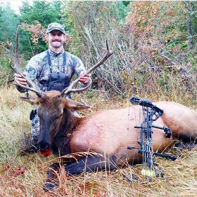 Anyone else think rocking a mustache helps you kill stuff? 👨🏻
•
•
•
 #oregon #sitkagear #hoytbowhunting #roosevelt #elk #mustache