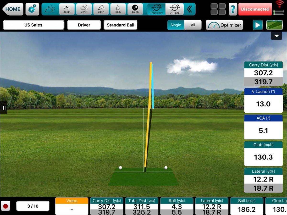 FlightScopeGolf's tweet photo. Driver data based on the expected weather conditions at @MedinahCC tomorrow morning, courtesy of the X3 Environmental Optimizer feature ☀️💧💨 #FSEO #FlightScopeNumbers #BMWChampionship https://t.co/vDDf71LCK3