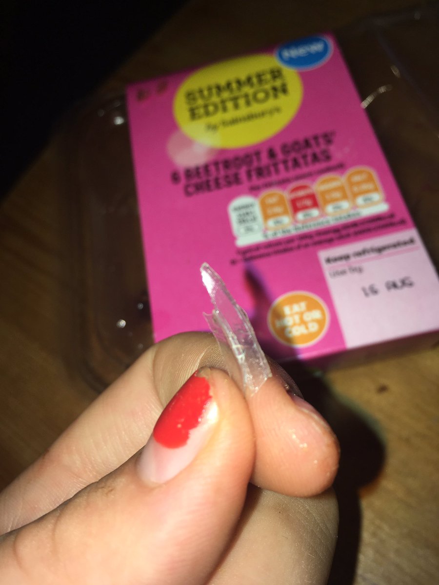 hattie_abbott's tweet photo. @sainsburys near miss! My sister is in a lot of shock after nearly swallowing this large and sharp piece of plastic. This is so dangerous, you need to check your factories asap. Family bbq ruined😠😠 https://t.co/o9zEmfCufr